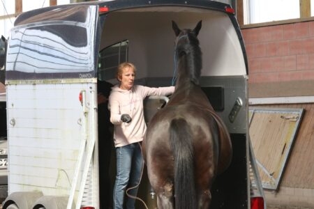 alleine Verladen? Für Alexandra und Ginger kein Problem